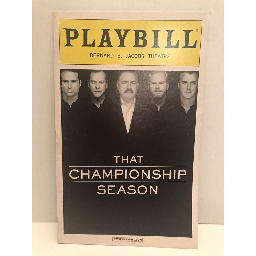 That Championship Season Playbill 2011 Brian Cox Kiefer Sutherland Chris Noth